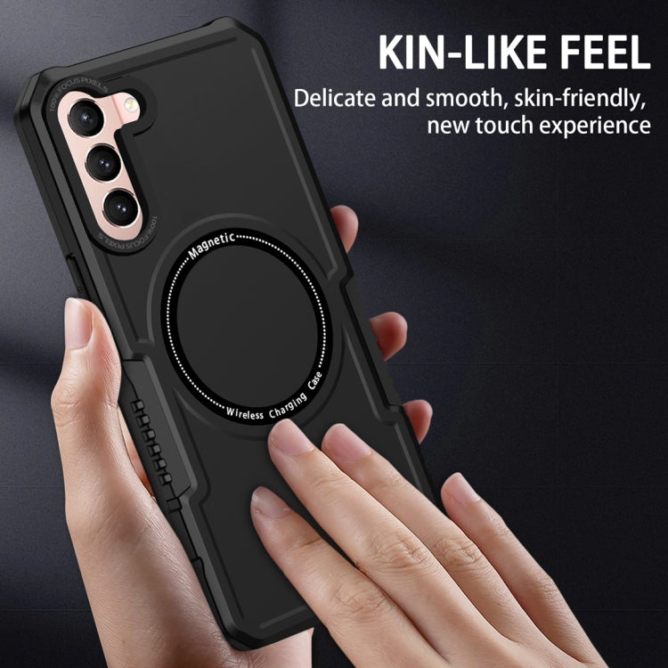 For Samsung Galaxy S22+ 5G MagSafe Shockproof Armor Phone Case(Black)