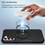 For Samsung Galaxy S22+ 5G MagSafe Shockproof Armor Phone Case(Black)