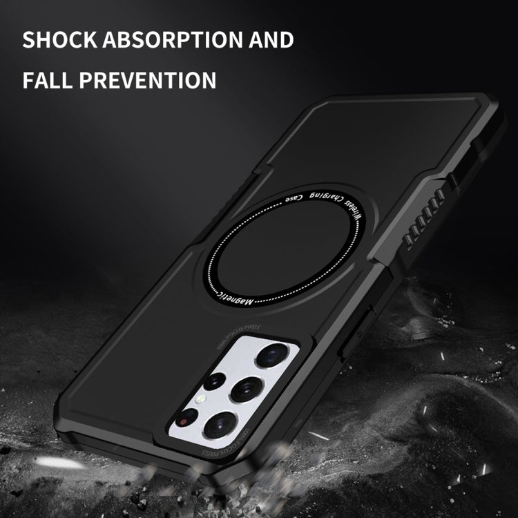 For Samsung Galaxy S23+ 5G MagSafe Shockproof Armor Phone Case(Black)