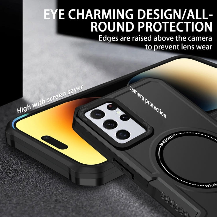 For Samsung Galaxy S23+ 5G MagSafe Shockproof Armor Phone Case(Black)