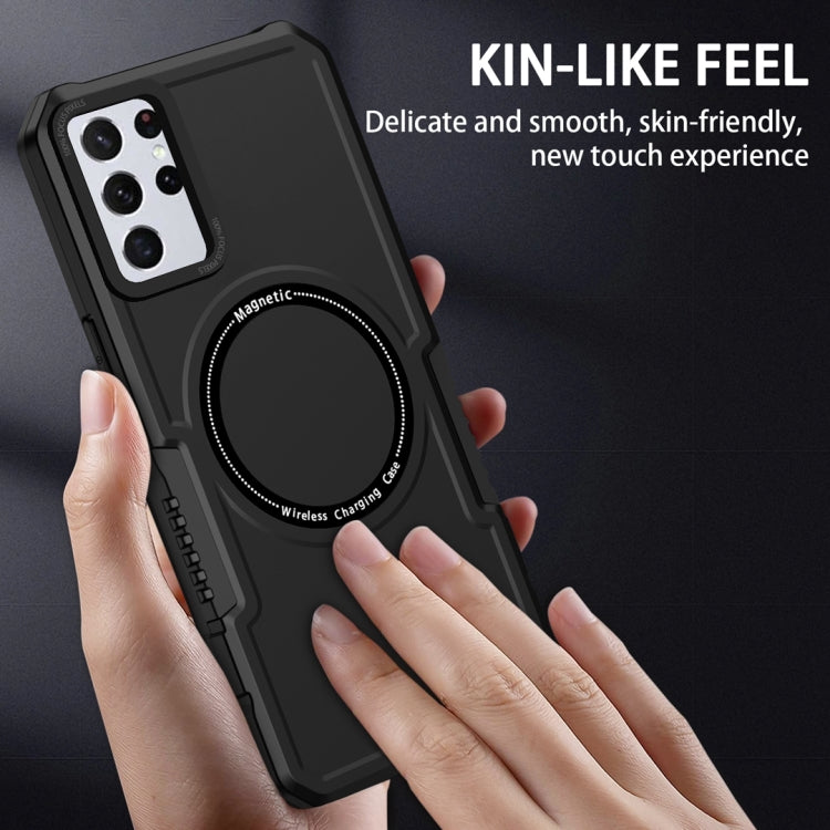 For Samsung Galaxy S23+ 5G MagSafe Shockproof Armor Phone Case(Black)