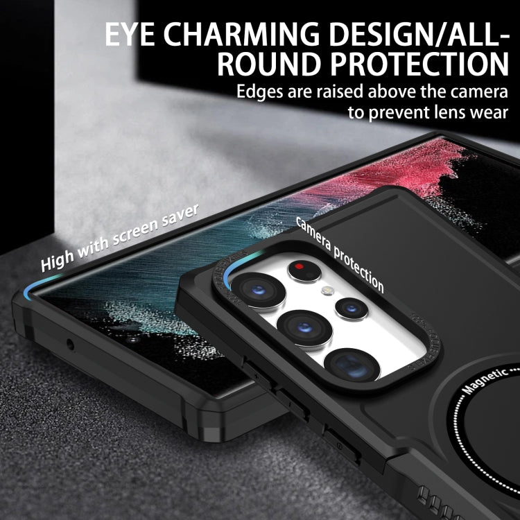 For Samsung Galaxy S23 Ultra 5G MagSafe Shockproof Armor Phone Case(Black)