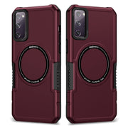 For Samsung Galaxy S20 FE MagSafe Shockproof Armor Phone Case(Wine Red)