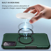 For Samsung Galaxy S20 FE MagSafe Shockproof Armor Phone Case(Dark Green)