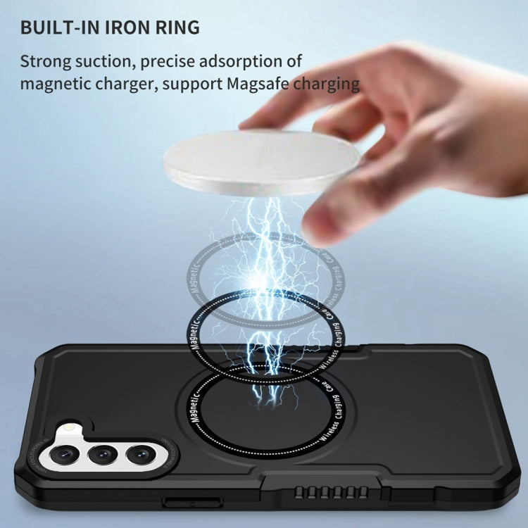 For Samsung Galaxy S22 5G MagSafe Shockproof Armor Phone Case(Black)