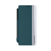 For Samsung Galaxy Z Fold4 Shockproof Full Coverage Leather Phone Case with Pen Slot(Green)