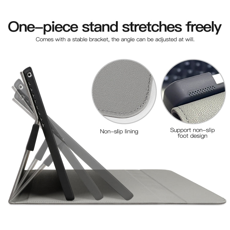 For Microsoft Surface Pro 9 / Surface Pro 10 Sheepskin All-Inclusive Shockproof Protective Case with Power Bag(Grey)