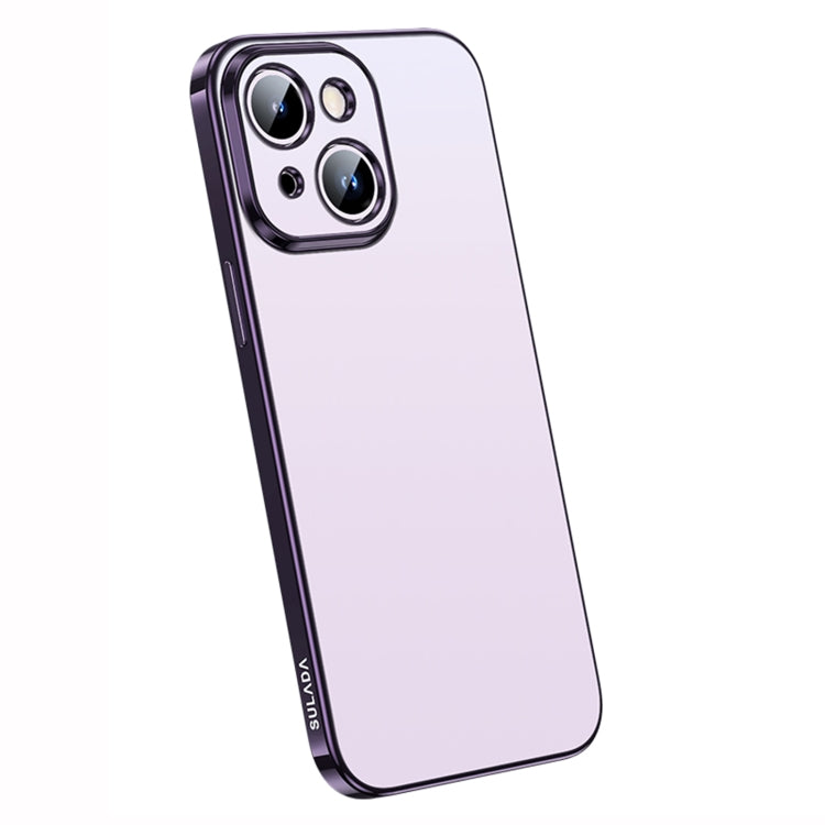 For iPhone 14 SULADA Electroplating Frosted All-inclusive TPU Phone Case(Purple)