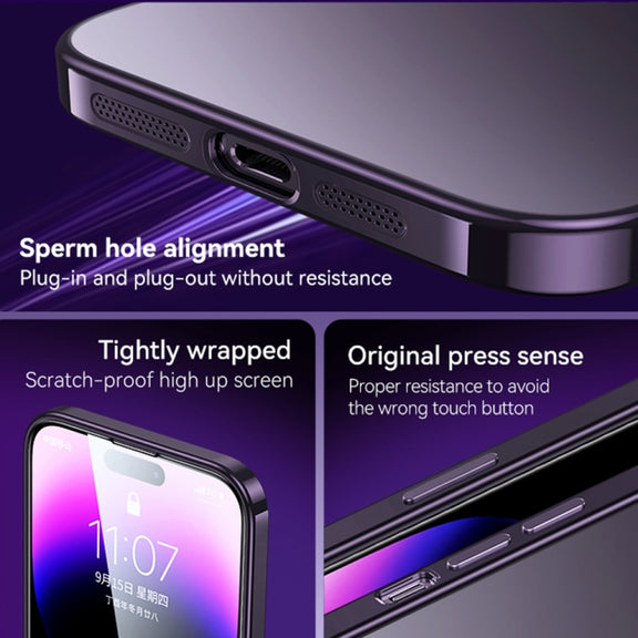 For iPhone 14 Plus SULADA Electroplating Frosted All-inclusive TPU Phone Case(Green)