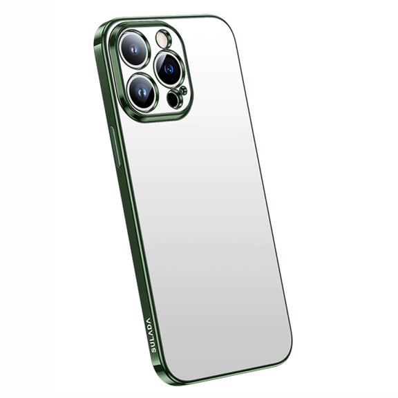 For iPhone 14 Pro SULADA Electroplating Frosted All-inclusive TPU Phone Case(Green)