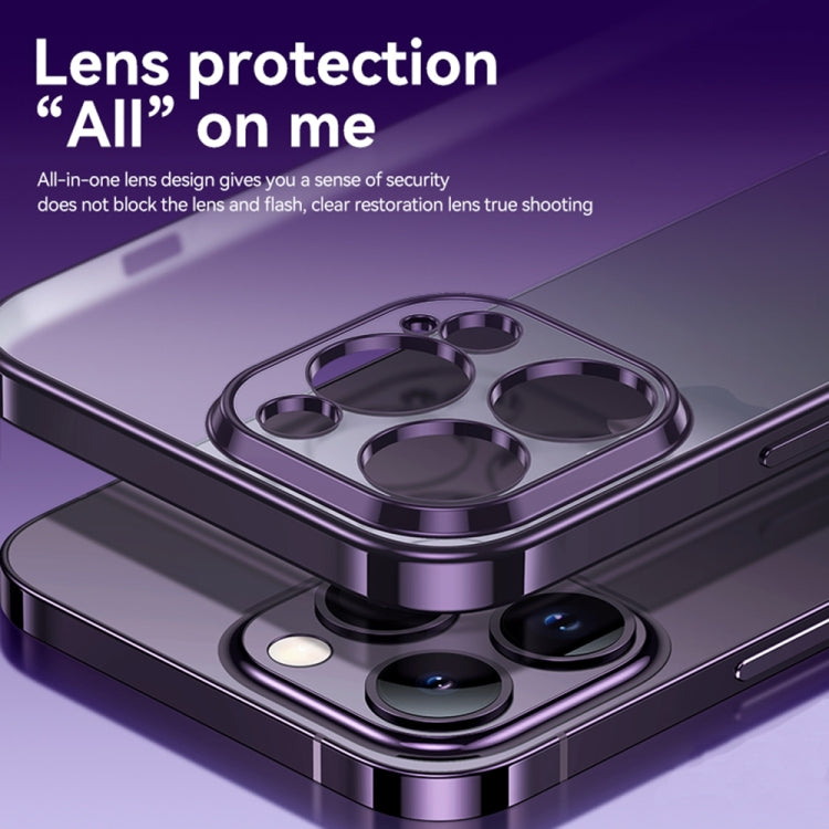 For iPhone 14 Pro SULADA Electroplating Frosted All-inclusive TPU Phone Case(Silver)
