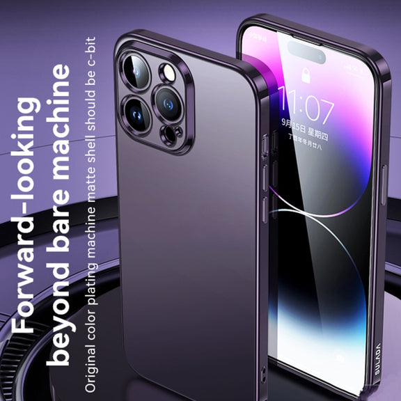 For iPhone 14 Pro Max SULADA Electroplating Frosted All-inclusive TPU Phone Case(Purple)