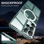 For Samsung Galaxy S22 Ultra 5G Lens Protector MagSafe Double Sided Magnetic Phone Case (Blue)