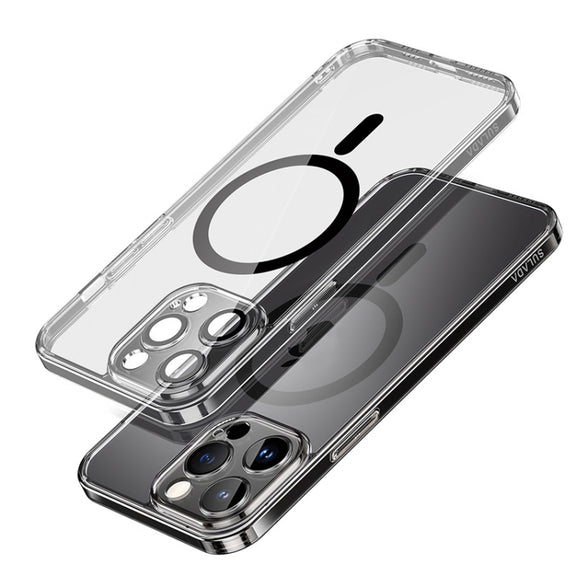For iPhone 14 Pro Max SULADA Jingpin Series All-inclusive Lens Electroplated TPU Phone Case(Black)