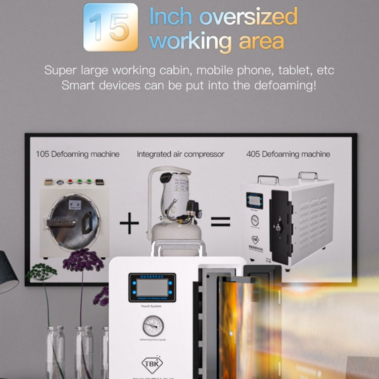 TBK 405 intelligent LCD Screen OCA Bubble Remover Machine, Plug:UK Plug