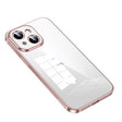 For iPhone 14 SULADA Shine Through Series Plating TPU Transparent Phone Protective Case(Pink) - iPhone 14 Cases by SULADA | Online Shopping South Africa | PMC TechLife | Buy Now Pay Later Mobicred