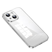 For iPhone 14 SULADA Shine Through Series Plating TPU Transparent Phone Protective Case(Silver)