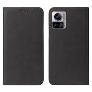 For Motorola Edge 30 Ultra Magnetic Closure Leather Phone Case(Black)
