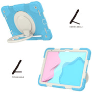 For iPad 2025 / 2022 360 Rotation PC+Silicone Tablet Case(Sky Blue)