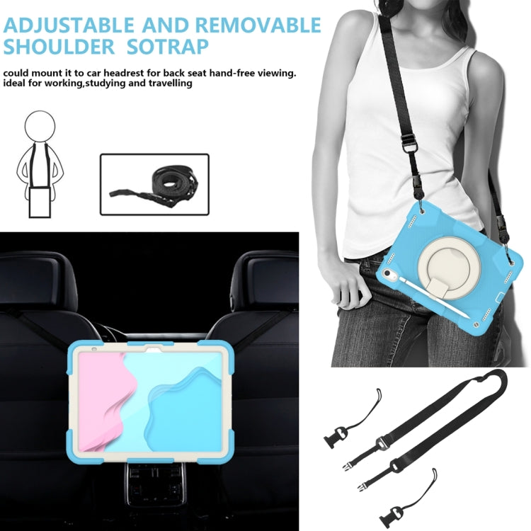 For iPad 2025 / 2022 360 Rotation PC+Silicone Tablet Case(Sky Blue)