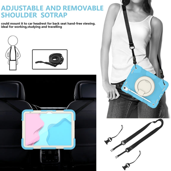 For iPad 2025 / 2022 360 Rotation PC+Silicone Tablet Case(Sky Blue)