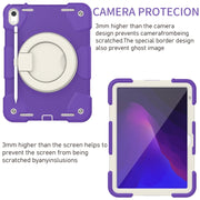 For iPad 2025 / 2022 360 Rotation PC+Silicone Tablet Case(Catharanthus Roseus)