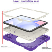 For iPad 2025 / 2022 360 Rotation PC+Silicone Tablet Case(Catharanthus Roseus)
