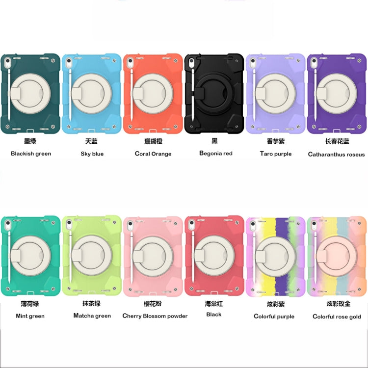 For iPad 2025 / 2022 360 Rotation PC+Silicone Tablet Case(Sky Blue)