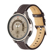 For Realme Watch 3/Amazfit GTR4/4 Pro Universal Grooved Genuine Leather Watch Band(Coffee) - free shipping - PMC TechLife - Order now!