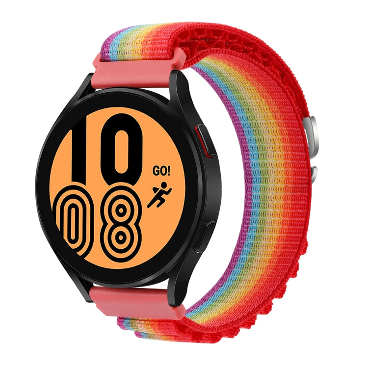 For Realme Watch 3/Amazfit GTR4/4 Pro Universal Nylon Watch Band(Rainbow)