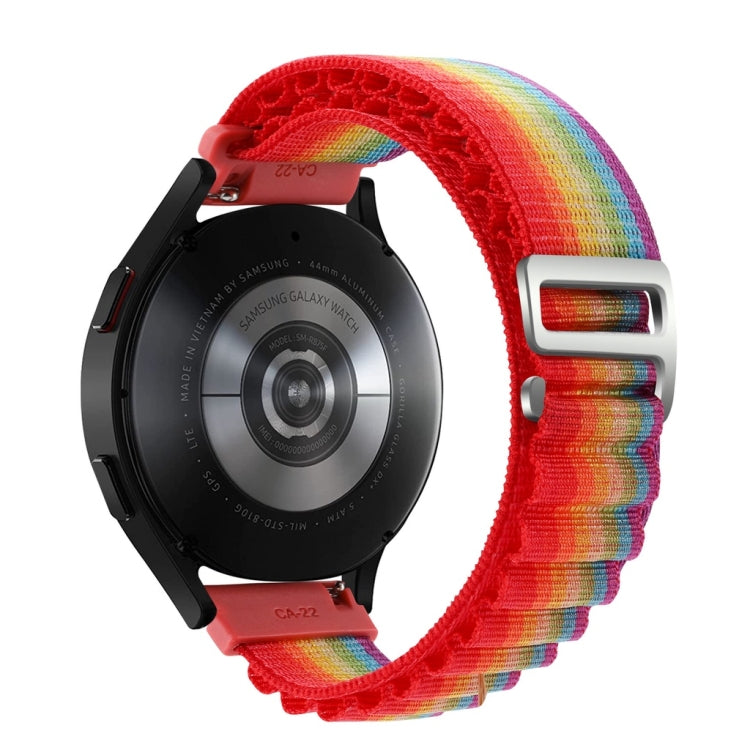 For Realme Watch 3/Amazfit GTR4/4 Pro Universal Nylon Watch Band(Rainbow)