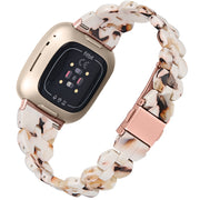 For Fitbit Versa 3 / Sense Universal Rhombus Resin Watch Band(Nougat)