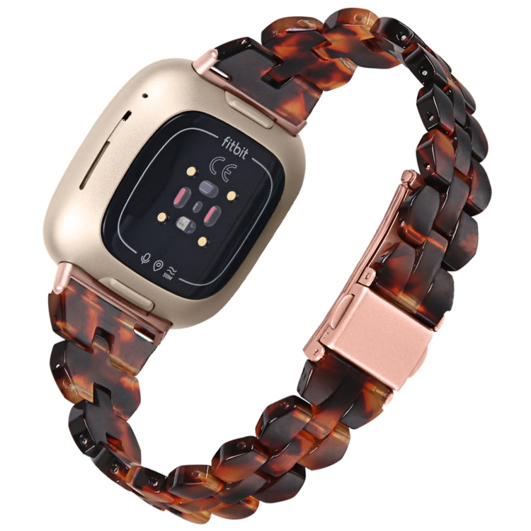 For Fitbit Versa 4 / Sense 2 Universal Rhombus Resin Watch Band(Hawksbill)