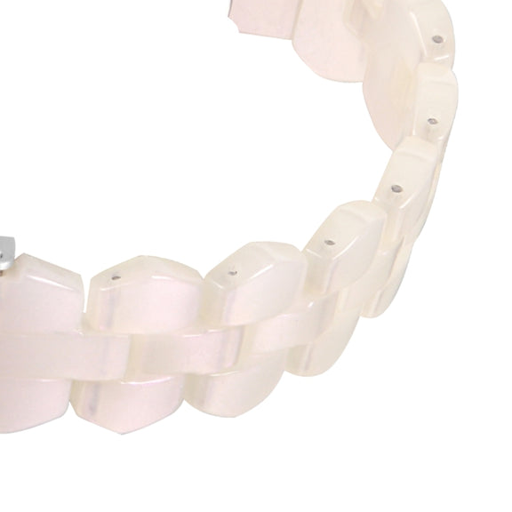 For Fitbit Versa 4 / Sense 2 Universal Rhombus Resin Watch Band(Mermaid Pink)