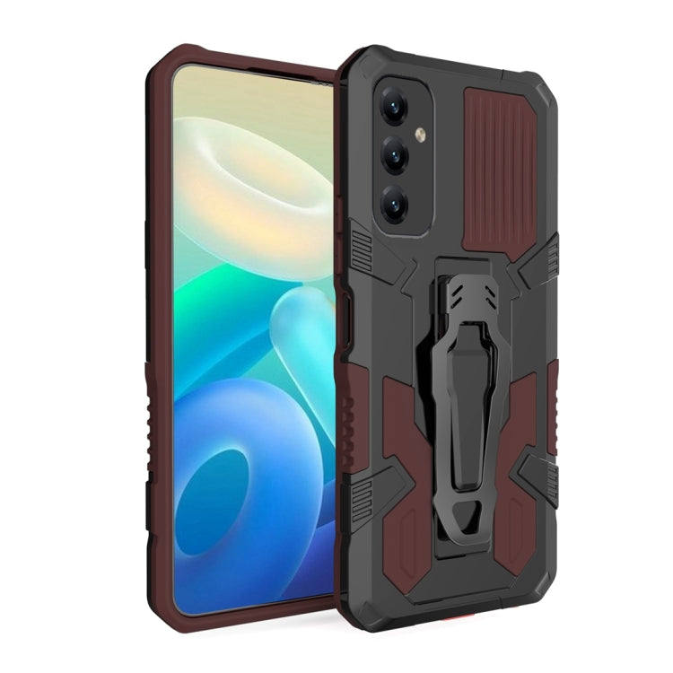 For Samsung Galaxy A14 5G Armor Warrior Shockproof PC + TPU Phone Case(Brown)