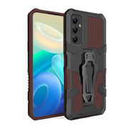 For Samsung Galaxy A14 5G Armor Warrior Shockproof PC + TPU Phone Case(Brown)