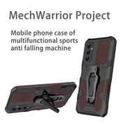 For Samsung Galaxy A14 5G Armor Warrior Shockproof PC + TPU Phone Case(Brown)