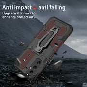 For Samsung Galaxy A14 5G Armor Warrior Shockproof PC + TPU Phone Case(Brown)