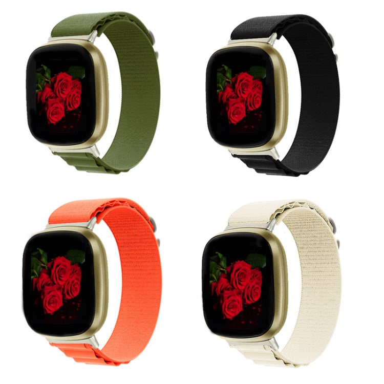 For Fitbit Versa 3 / Sense Universal Loop Nylon Watch Band(Orange)