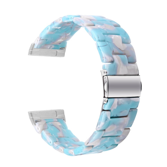For Fitbit Versa 3 / Sense Universal Resin Watch Band(Sky Blue)