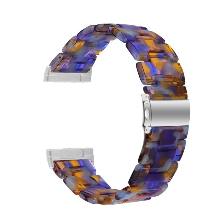 For Fitbit Versa 3 / Sense Universal Resin Watch Band(Blue Ocean)