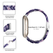 For Fitbit Versa 3 / Sense Universal Resin Watch Band(Dark Black Pink)