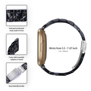 For Fitbit Versa 3 / Sense Universal Resin Watch Band(Shiny Black)