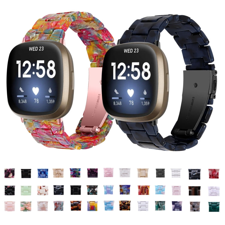 For Fitbit Versa 3 / Sense Universal Resin Watch Band(Blue Ocean)