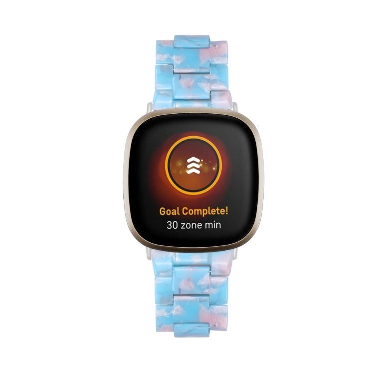 For Fitbit Versa 4 / Sense 2 Universal Resin Watch Band(Sky Blue)