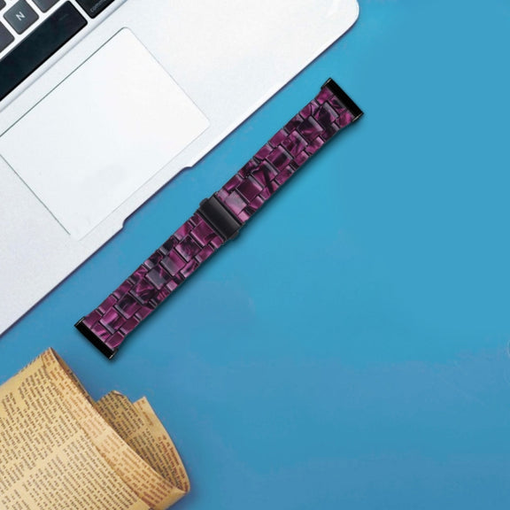 For Fitbit Versa 4 / Sense 2 Universal Resin Watch Band(Purple Light)