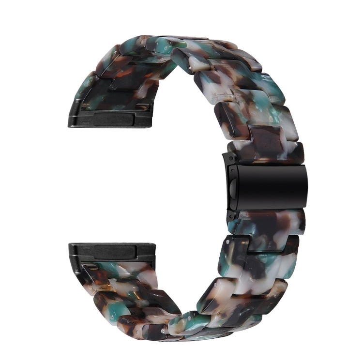 For Fitbit Versa 4 / Sense 2 Universal Resin Watch Band(Blue Flower)
