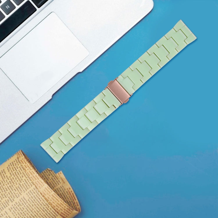 For Fitbit Versa 4 / Sense 2 Universal Resin Watch Band(Avocado Green)