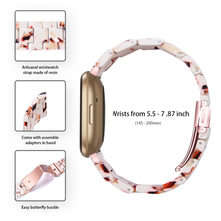 For Fitbit Versa 4 / Sense 2 Universal Resin Watch Band(Nougat)