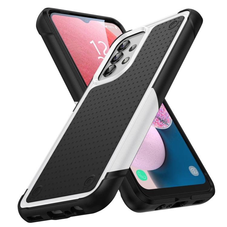 For Samsung Galaxy A13 4G PC + TPU Shockproof Protective Phone Case(White+Black)